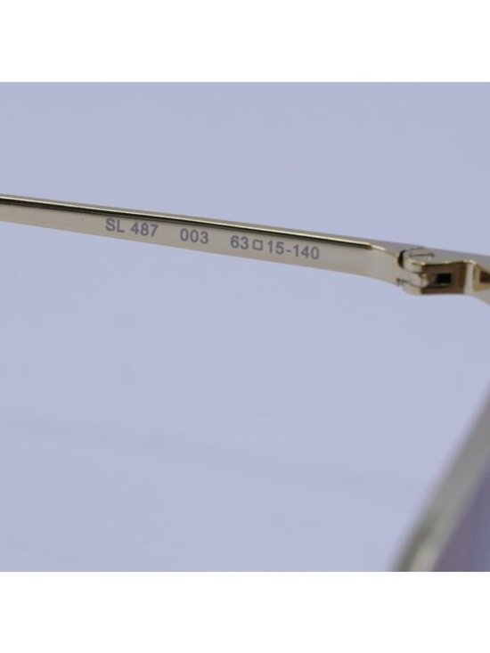Saint Laurent SL487 003 Sunglasses Gold Cat Eye Frame, Brown Lenses main image 5
